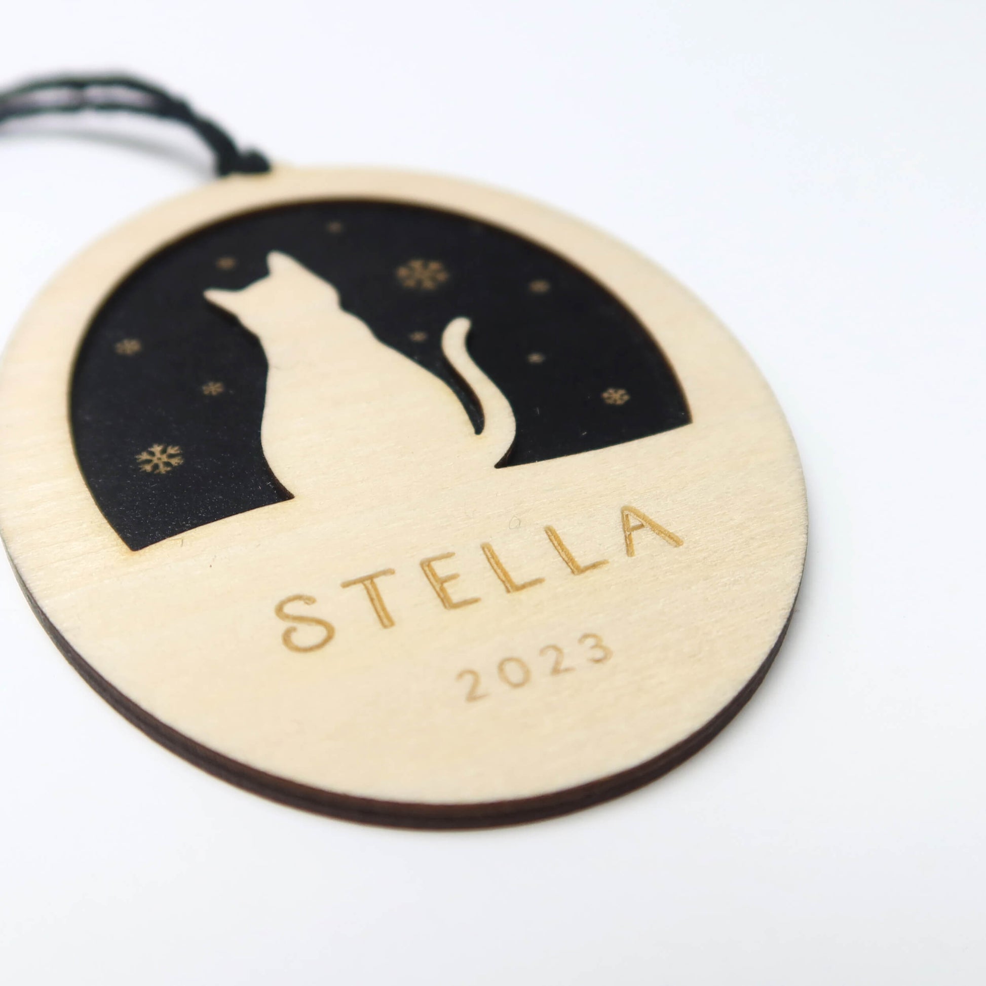 Custom Cat Christmas Ornament 2024, Personalized Gift for Cat Love