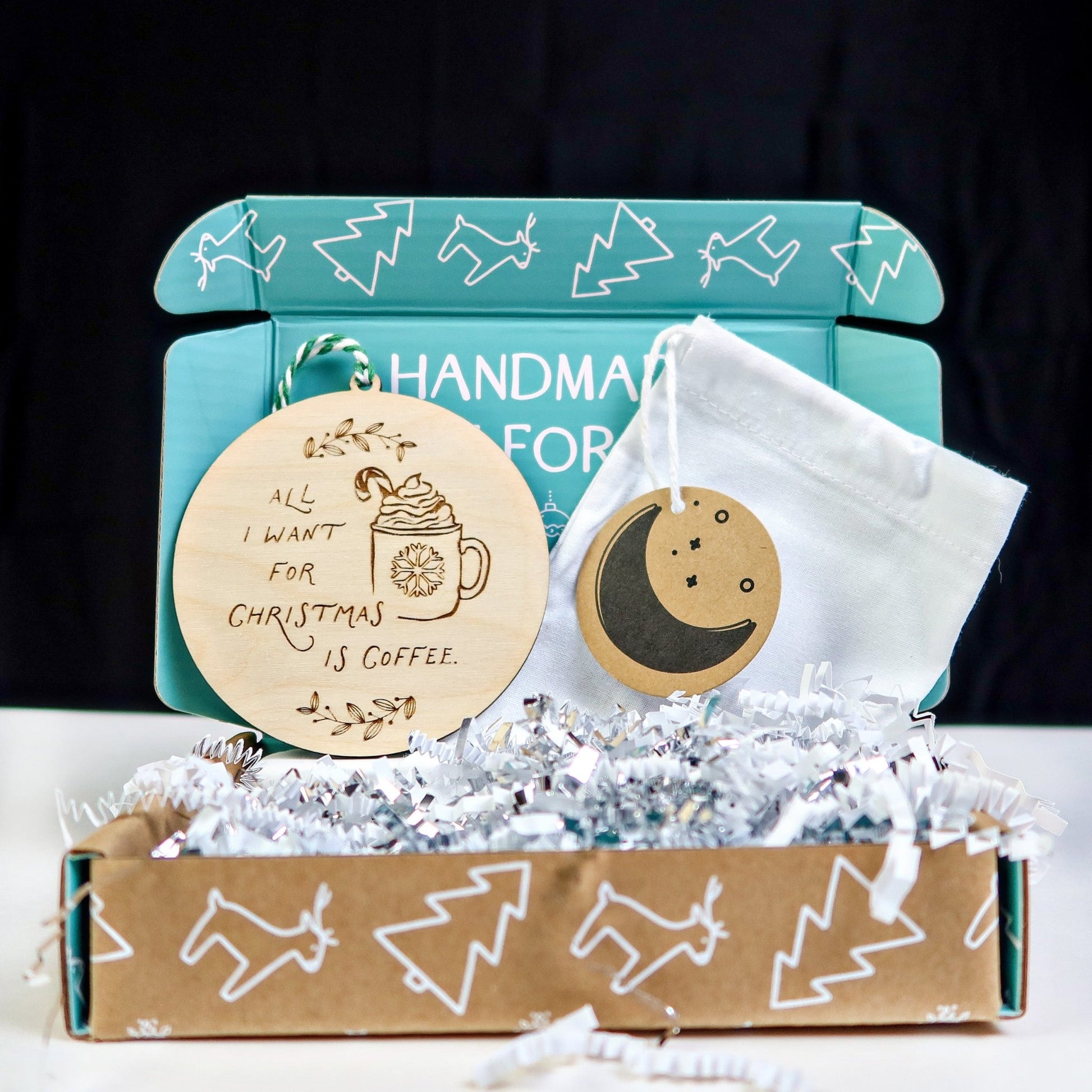 All I Want for Christmas is Coffee Ornament - Holiday Ornaments - Moon Rock Prints