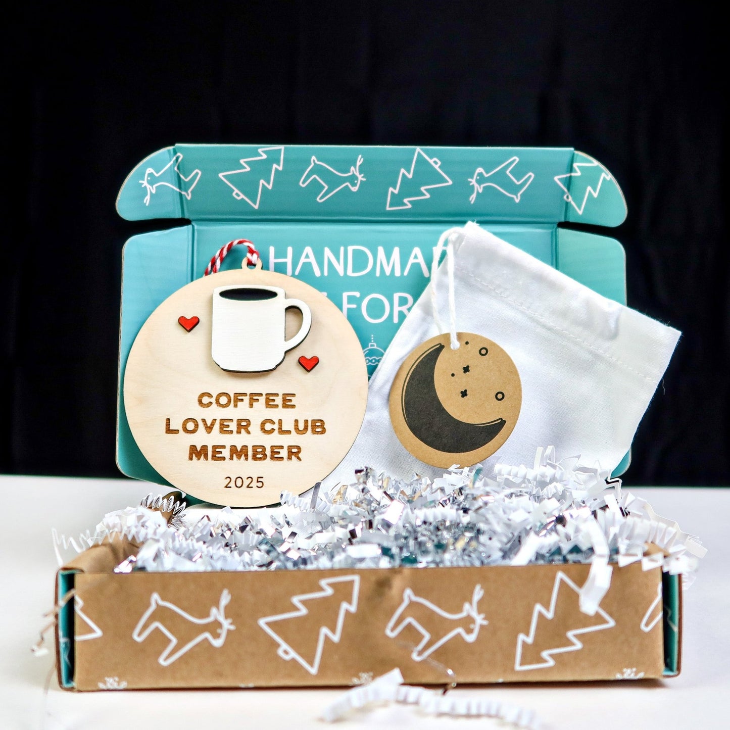 Coffee Lover Club Member Ornament - Holiday Ornaments - Moon Rock Prints