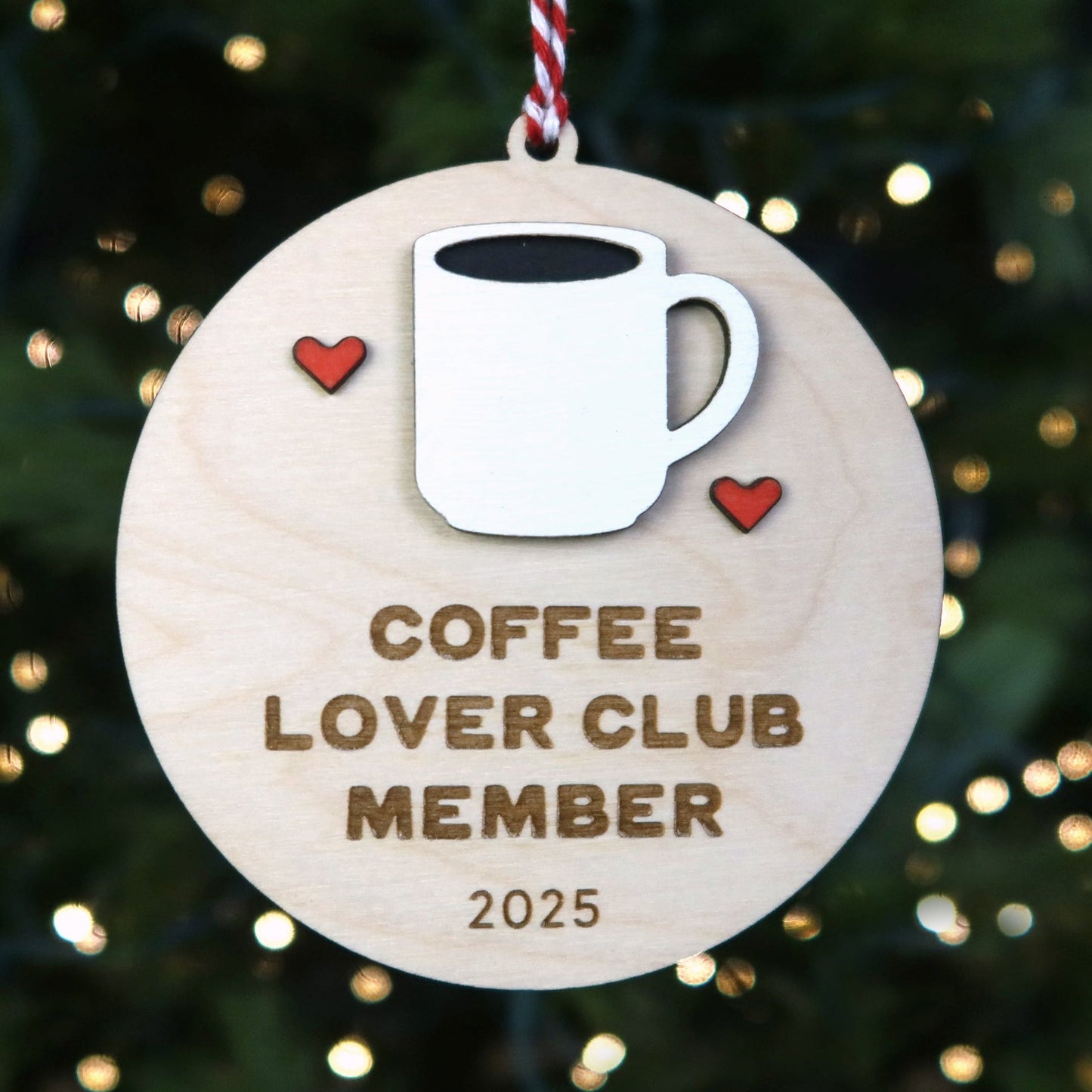 Coffee Lover Club Member Ornament - Holiday Ornaments - Moon Rock Prints
