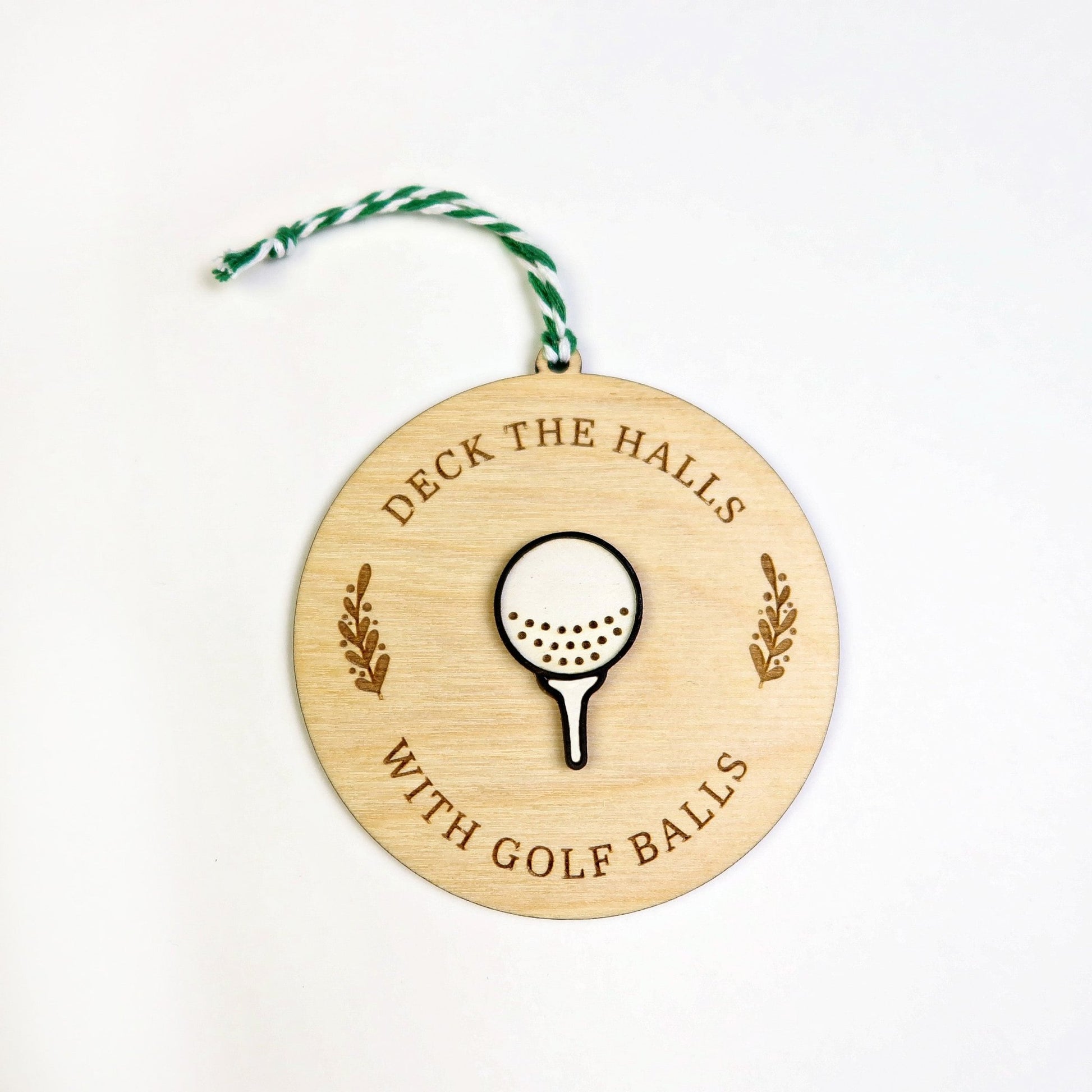 Deck the Halls with Golf Balls Ornament - Holiday Ornaments - Moon Rock Prints
