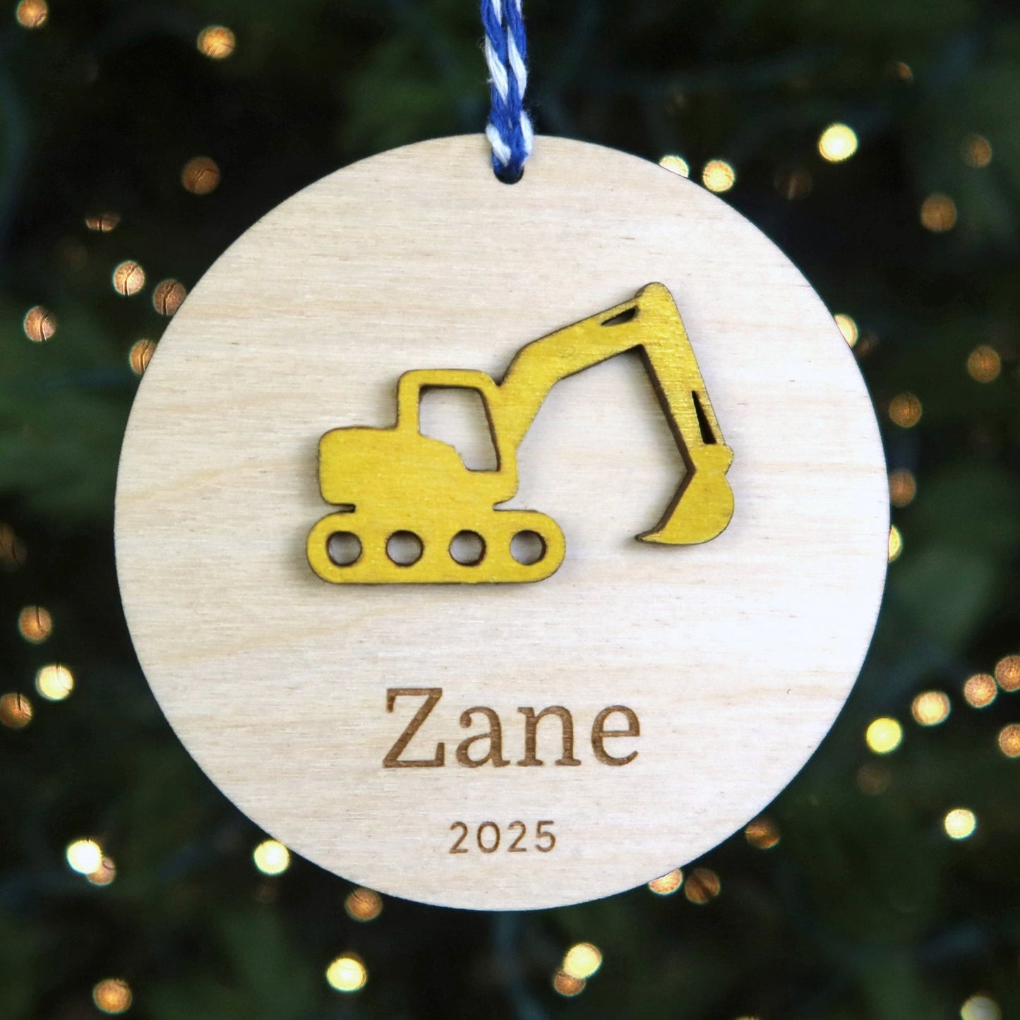 Excavator Personalized Ornament - Holiday Ornaments - Moon Rock Prints