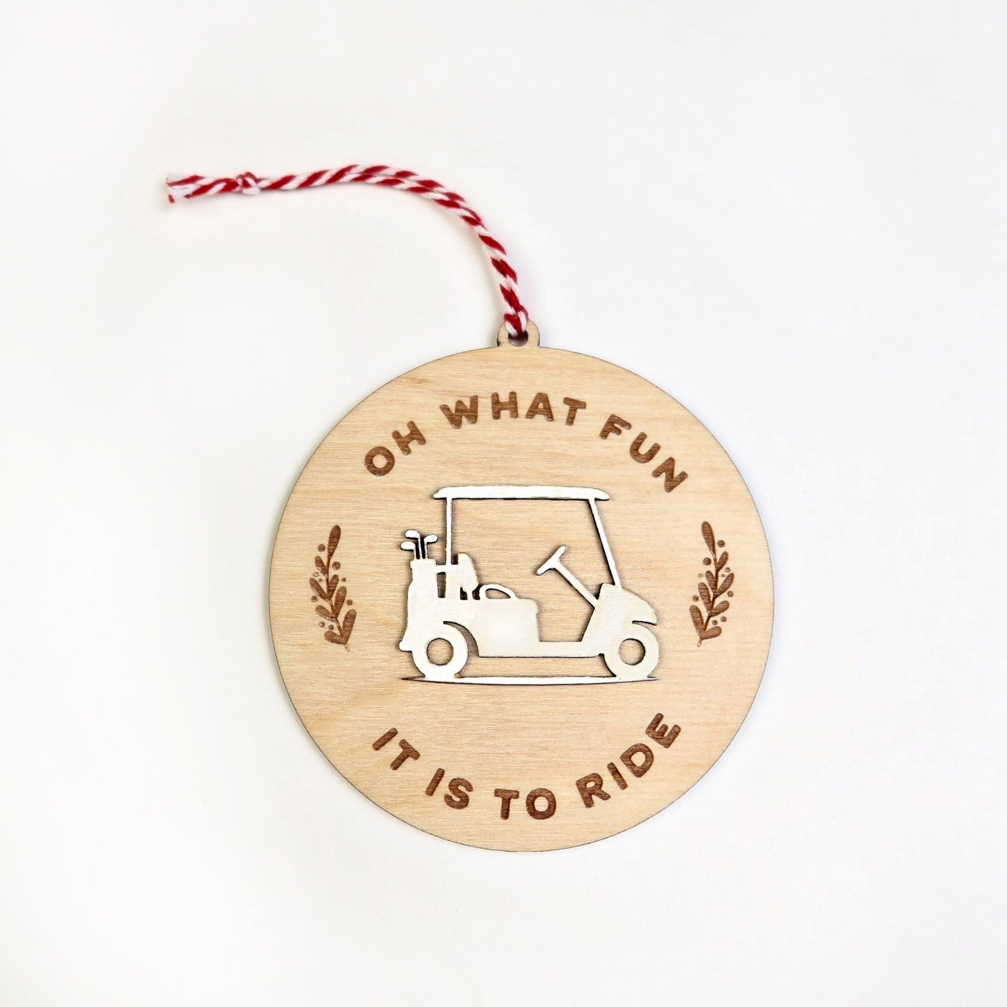 Golf Cart Ornament - Holiday Ornaments - Moon Rock Prints