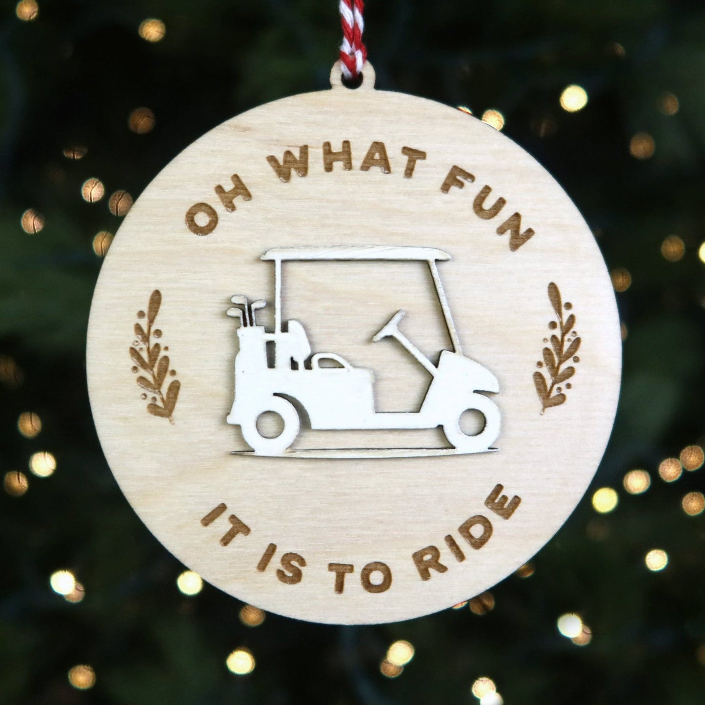 Golf Cart Ornament - Holiday Ornaments - Moon Rock Prints
