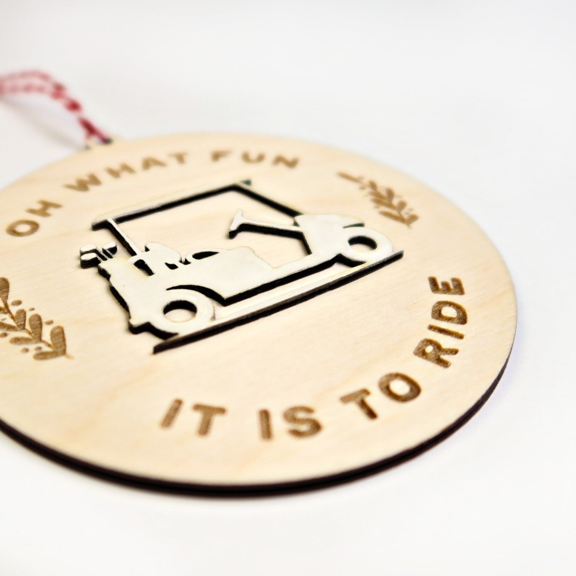 Golf Cart Ornament - Holiday Ornaments - Moon Rock Prints