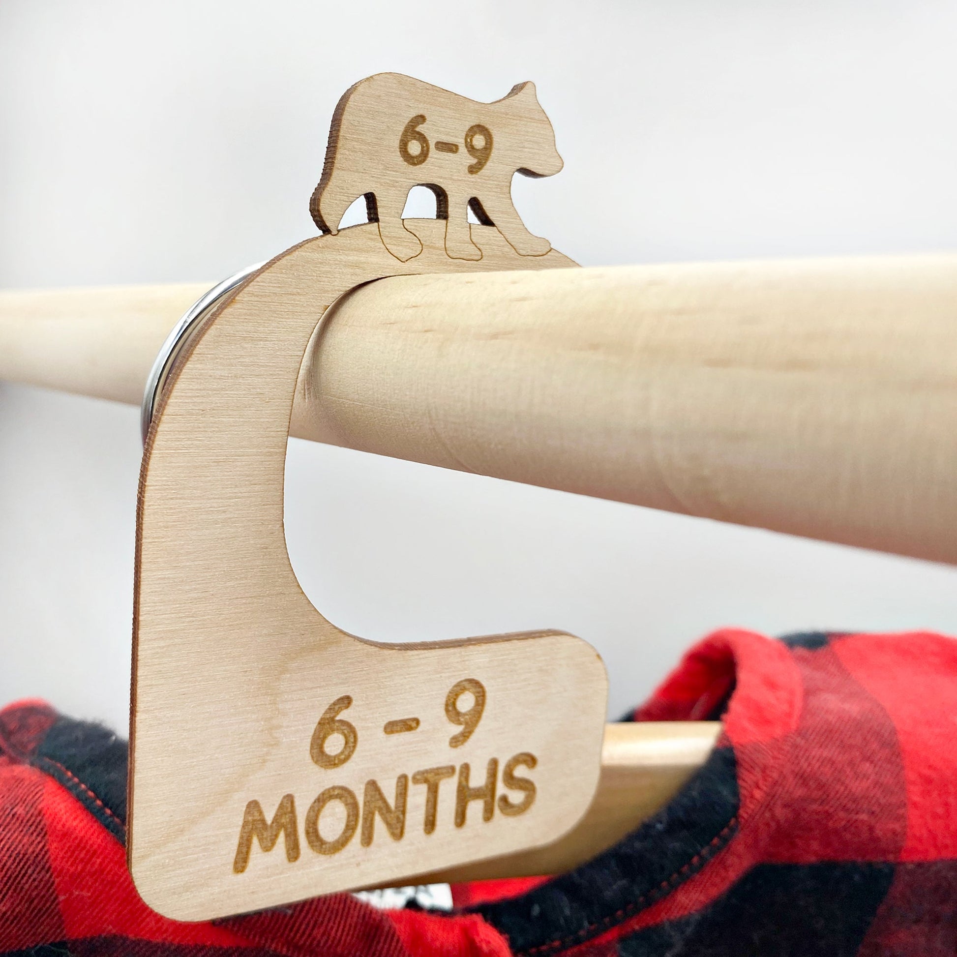 Bear Wood Baby Closet Dividers Set - Closet Dividers - Moon Rock Prints