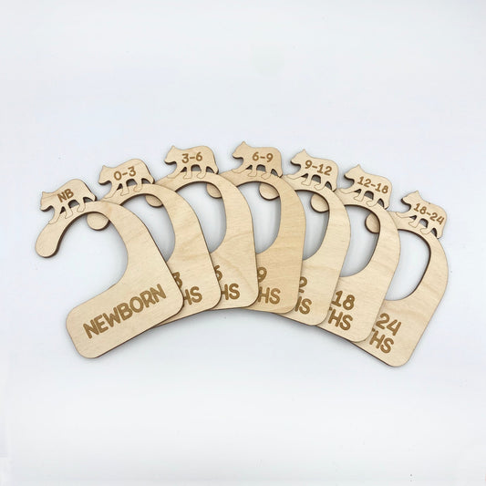 Bear Wood Baby Closet Dividers Set - Closet Dividers - Moon Rock Prints