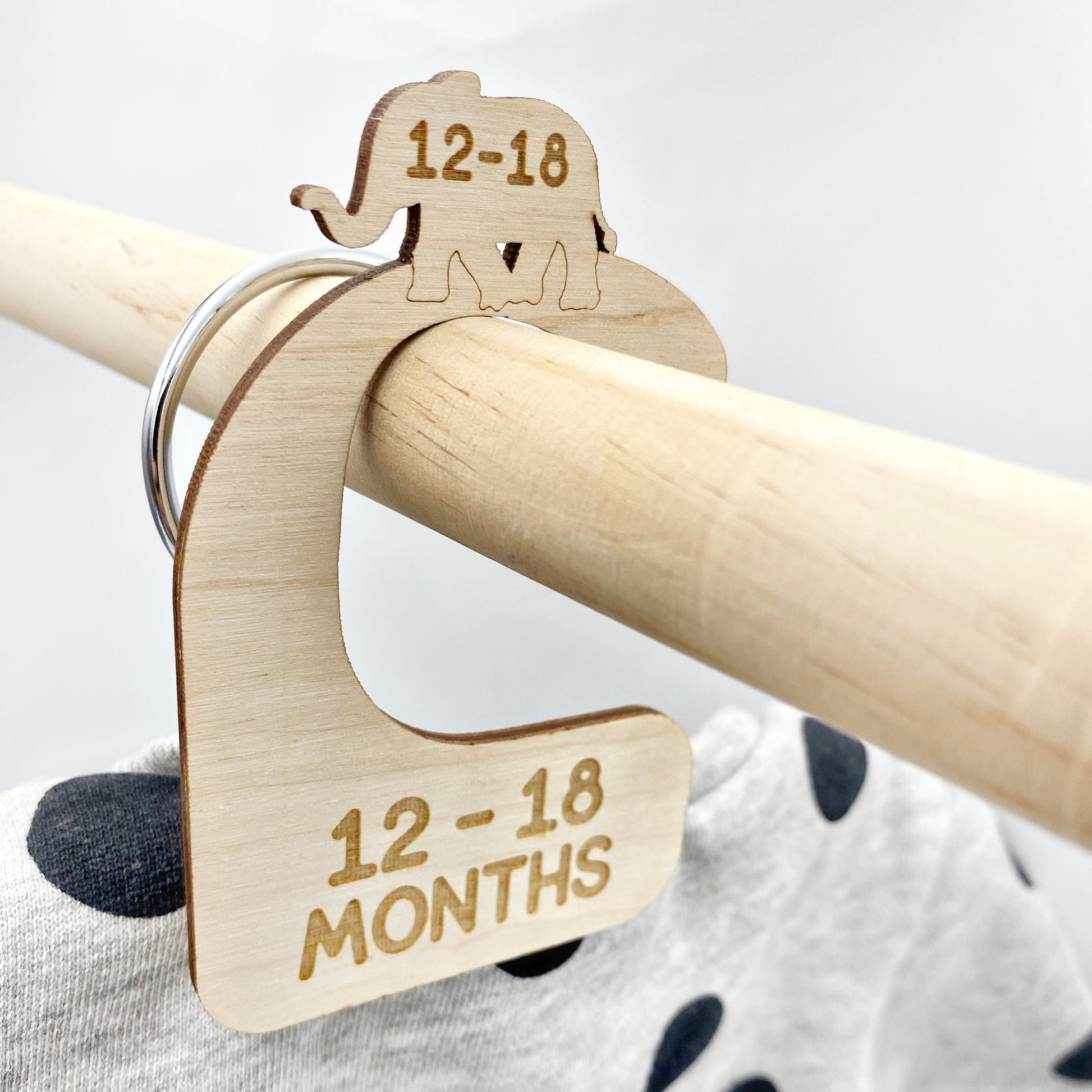 Elephant Wood Baby Closet Dividers Set - Closet Dividers - Moon Rock Prints
