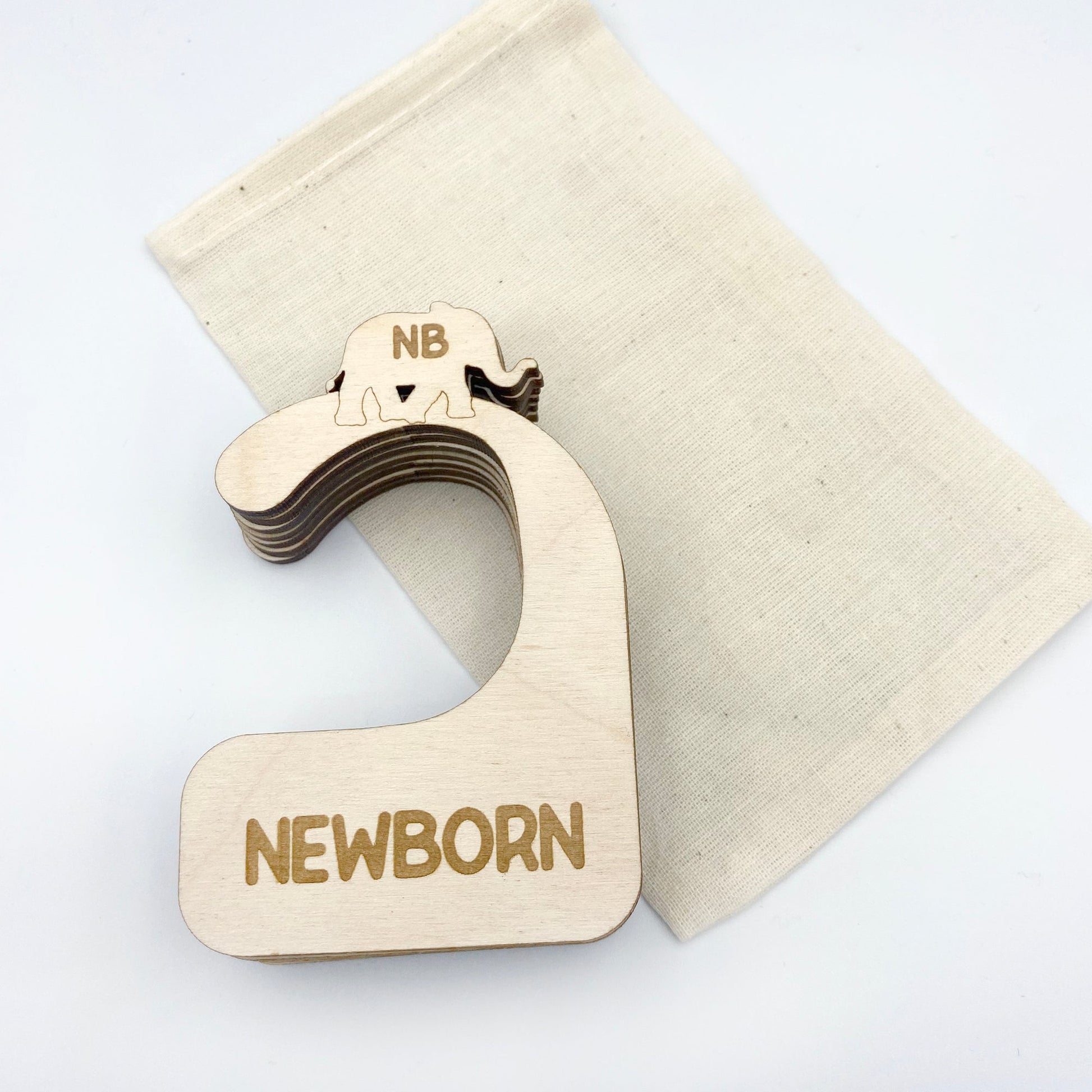 Elephant Wood Baby Closet Dividers Set - Closet Dividers - Moon Rock Prints