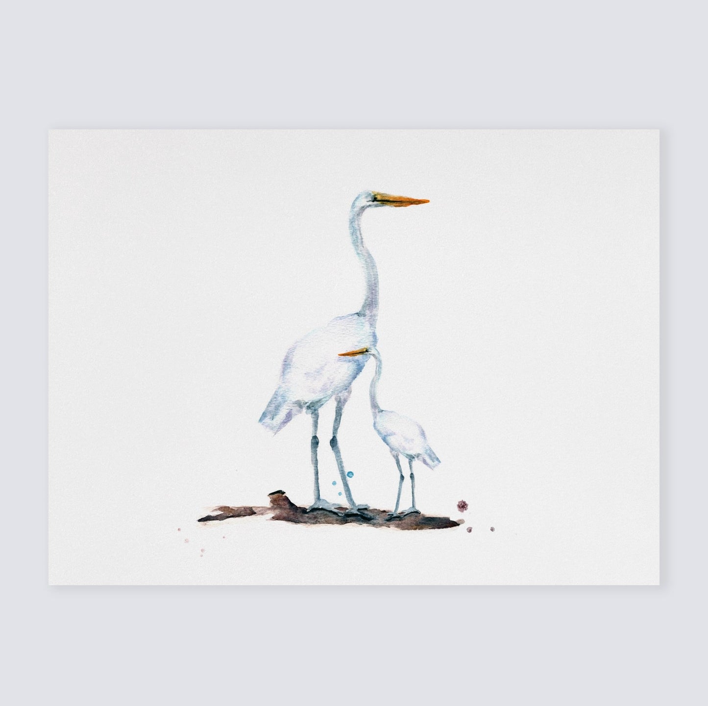Herons Watercolor Print - Art Prints - Moon Rock Prints