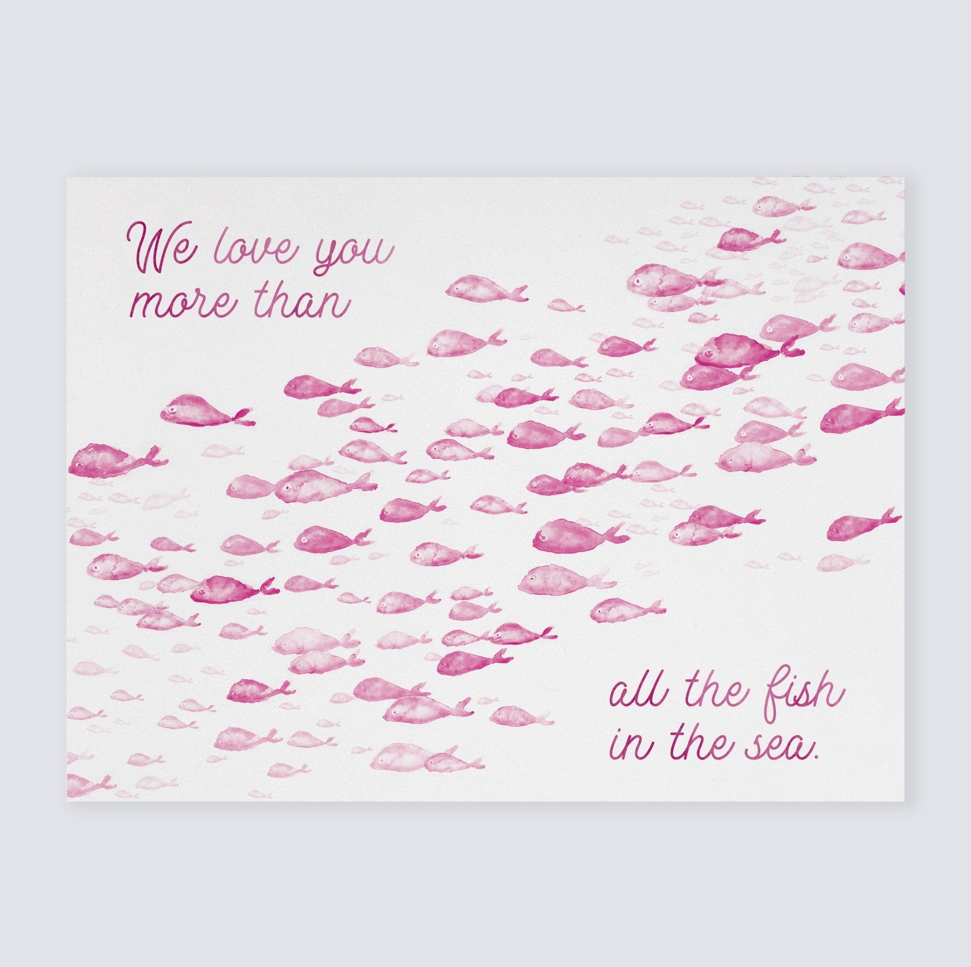 Love You More Than All The Fish in the Sea 1 Print - Art Prints - Moon Rock Prints