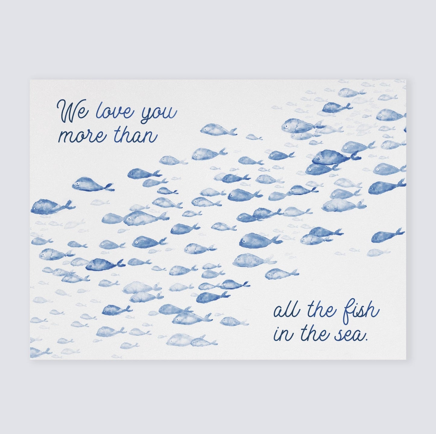 Love You More Than All The Fish in the Sea 1 Print - Art Prints - Moon Rock Prints