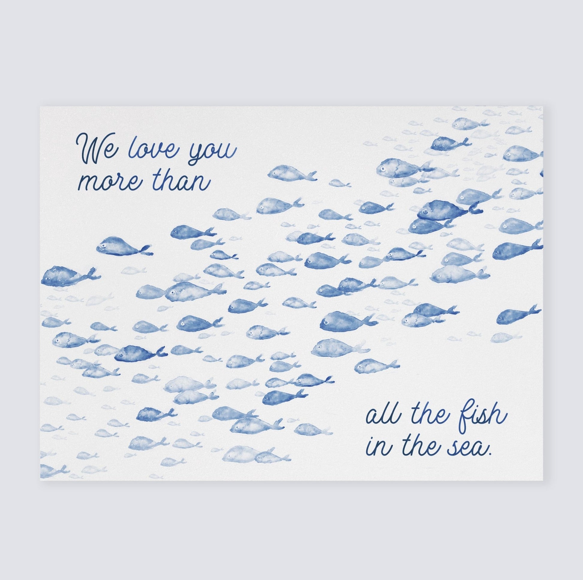 Love You More Than All The Fish in the Sea 1 Print - Art Prints - Moon Rock Prints