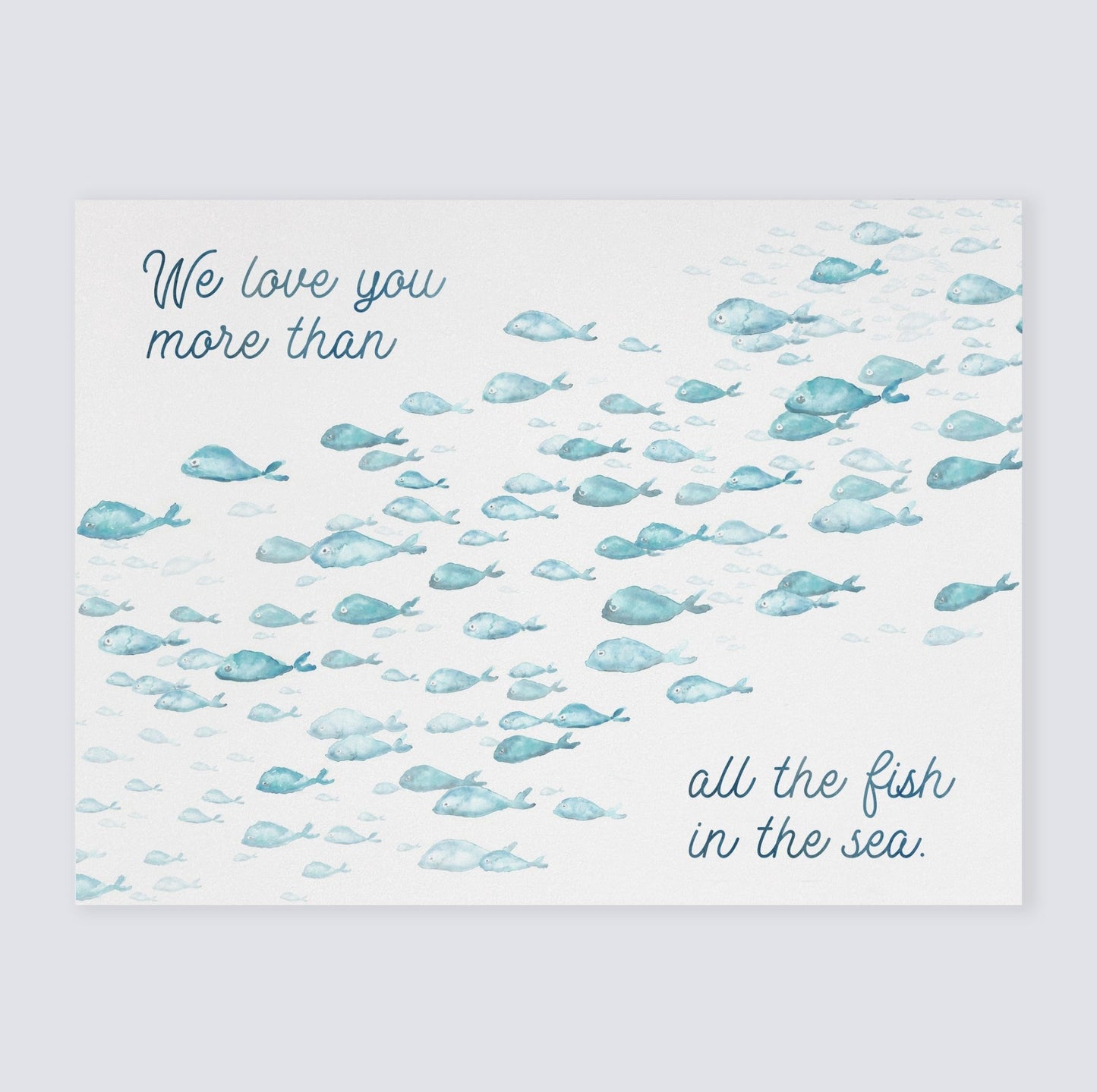 Love You More Than All The Fish in the Sea 1 Print - Art Prints - Moon Rock Prints