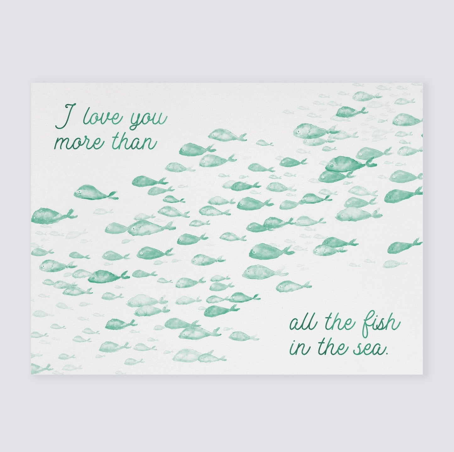 Love You More Than All The Fish in the Sea 1 Print - Art Prints - Moon Rock Prints