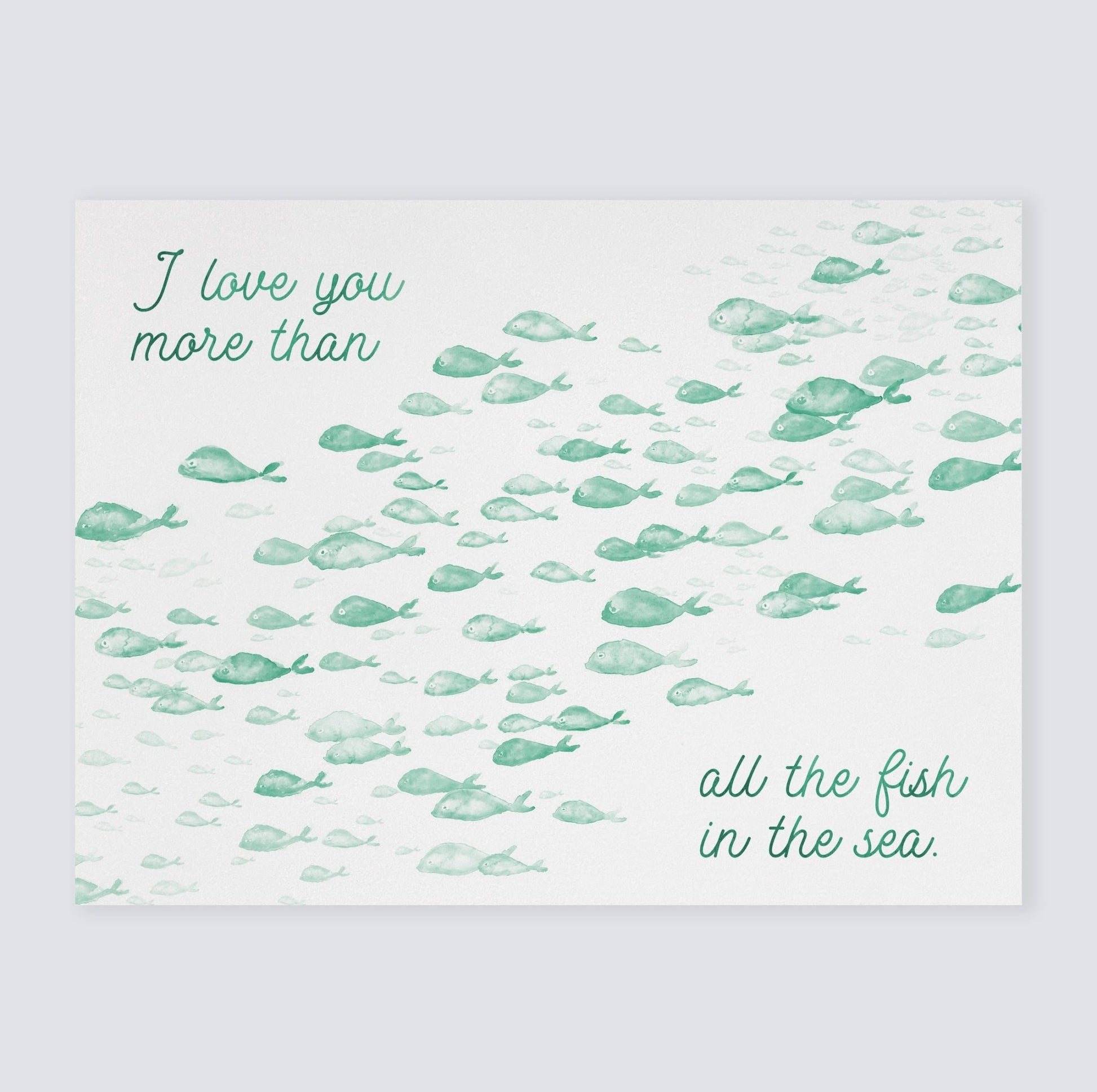 Love You More Than All The Fish in the Sea 1 Print - Art Prints - Moon Rock Prints
