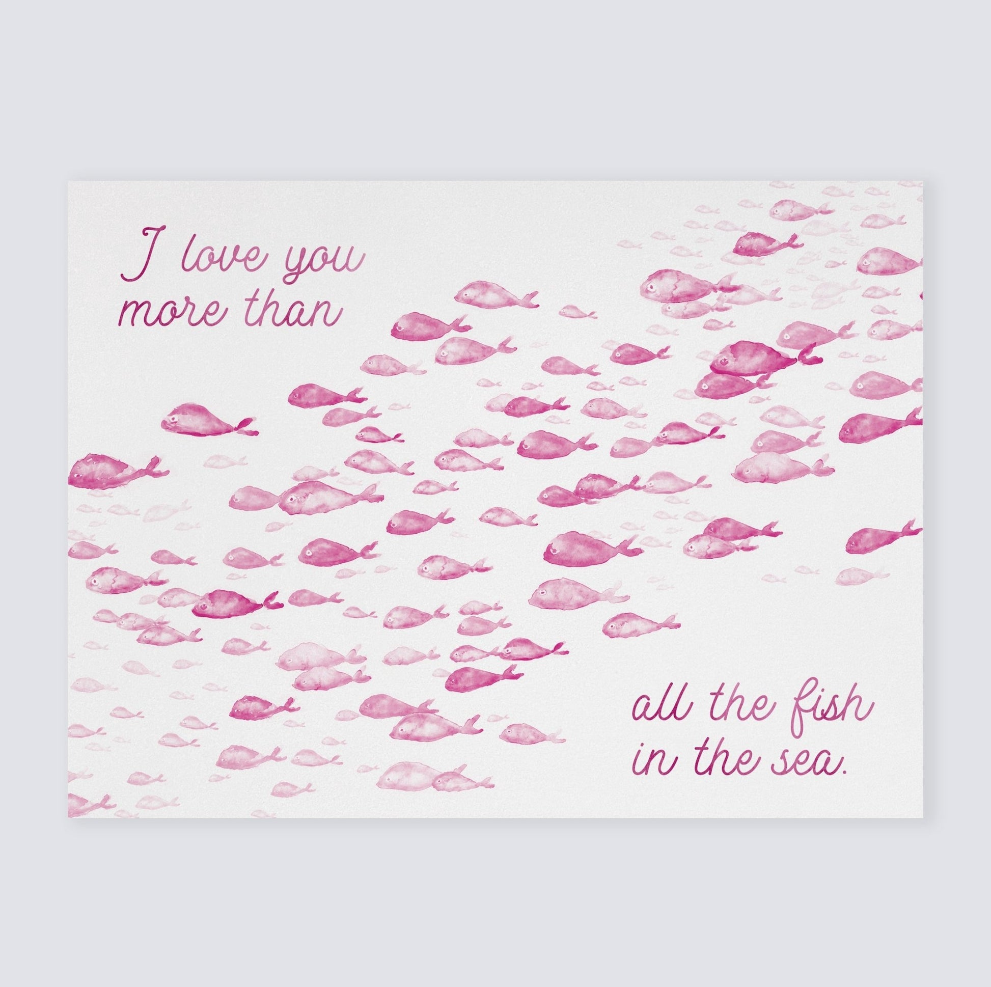Love You More Than All The Fish in the Sea 1 Print - Art Prints - Moon Rock Prints