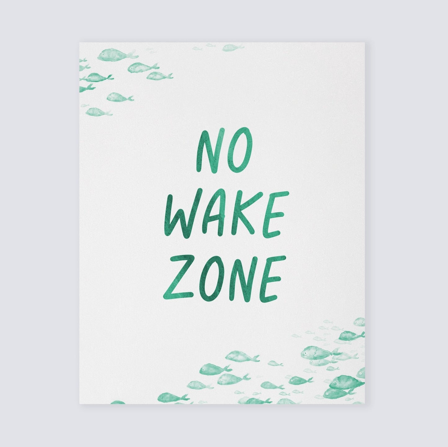 No Wake Zone Watercolor Print - Art Prints - Moon Rock Prints