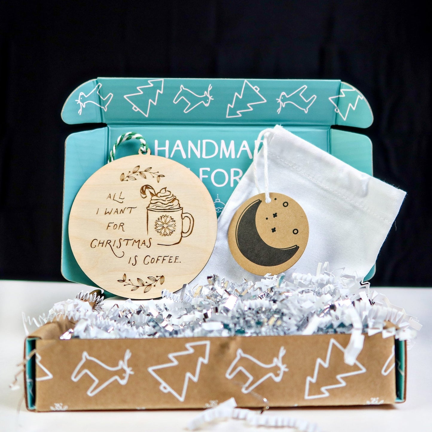 All I Want for Christmas is Coffee Ornament - Holiday Ornaments - Moon Rock Prints