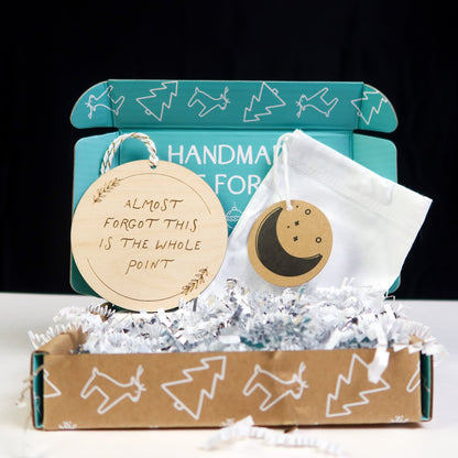 Almost Forgot This Is the Whole Point Ornament - Holiday Ornaments - Moon Rock Prints