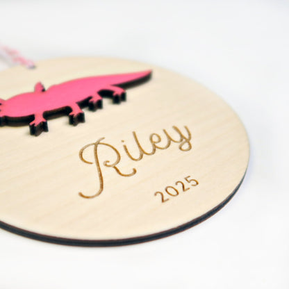 Axolotl Personalized Ornament - Holiday Ornaments - Moon Rock Prints