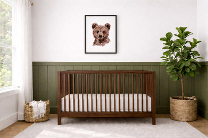 Baby Bear Cub Portrait Watercolor Art Print - Art Prints - Moon Rock Prints