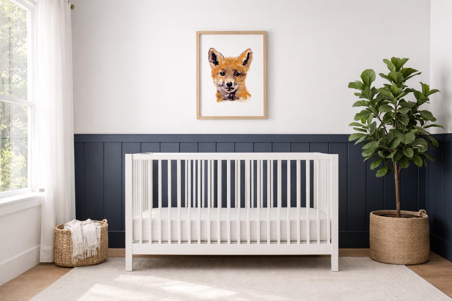 Baby Fox Portrait Watercolor Art Print - Art Prints - Moon Rock Prints