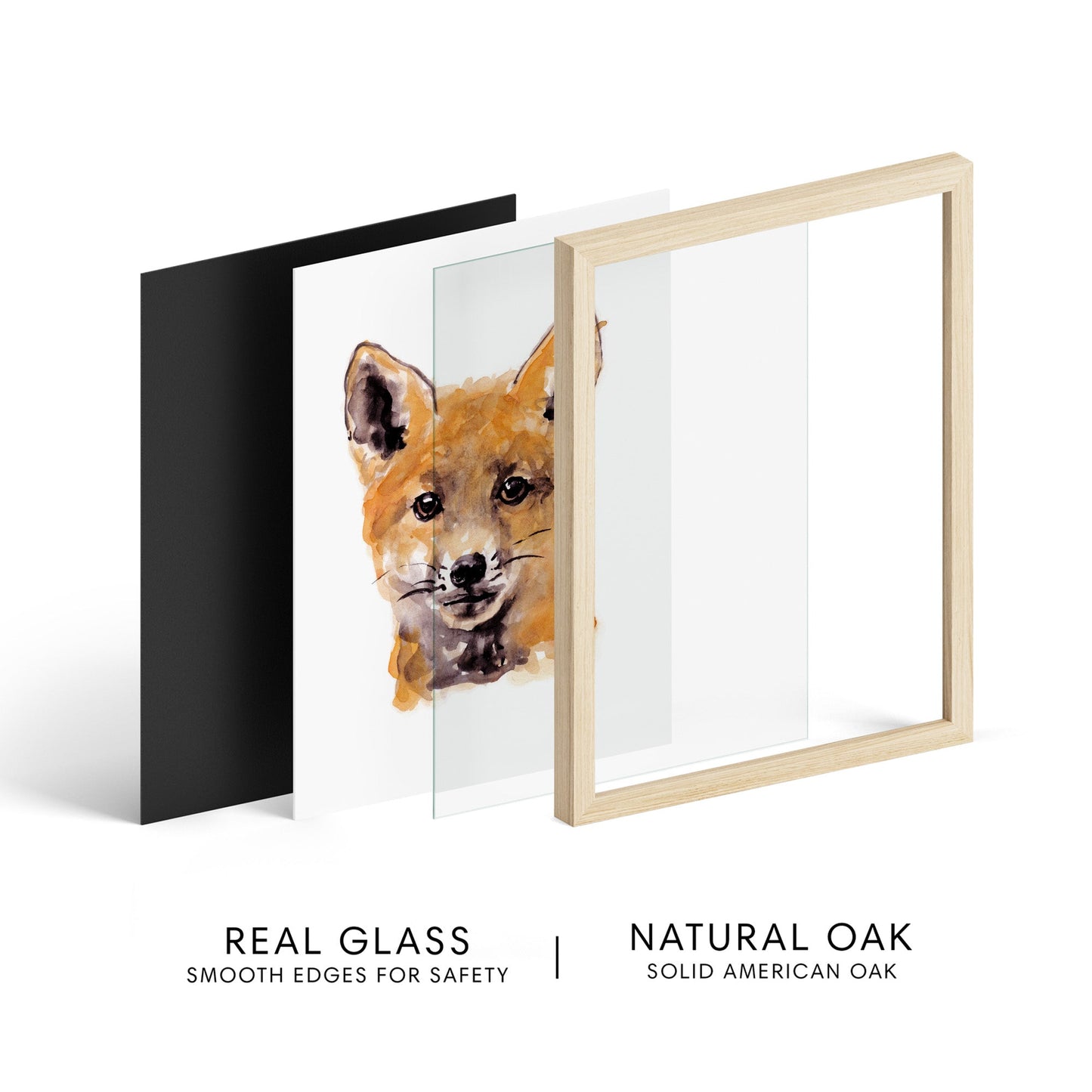 Baby Fox Portrait Watercolor Art Print - Art Prints - Moon Rock Prints