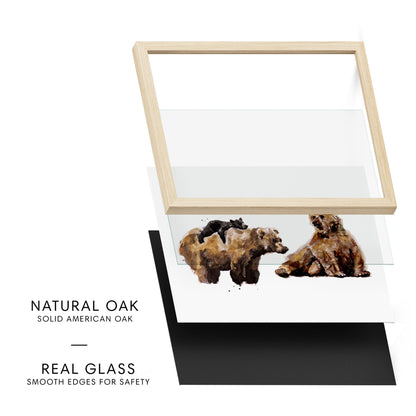 Bear Family of 3 Woodland Animal Watercolor Art Print - Art Prints - Moon Rock Prints