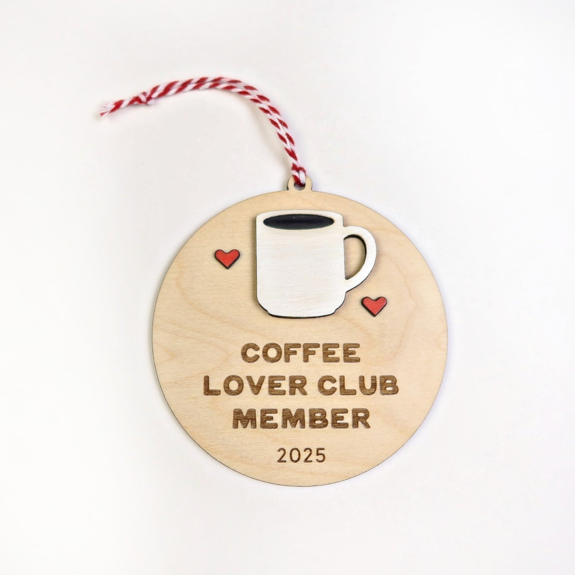 Coffee Lover Club Member Ornament - Holiday Ornaments - Moon Rock Prints