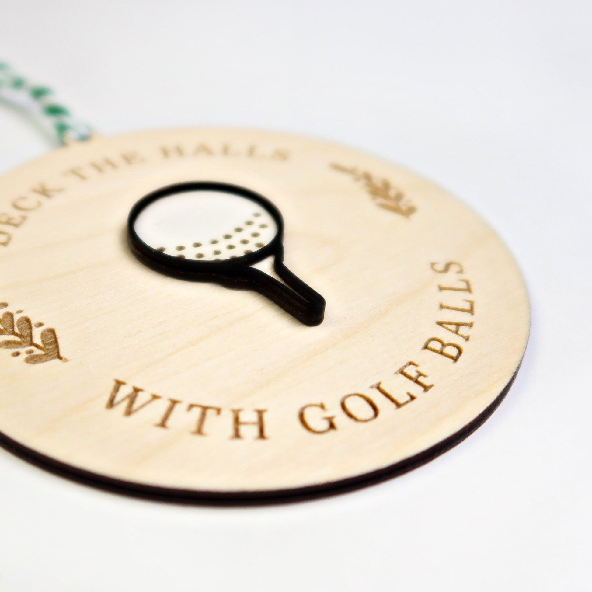 Deck the Halls with Golf Balls Ornament - Holiday Ornaments - Moon Rock Prints