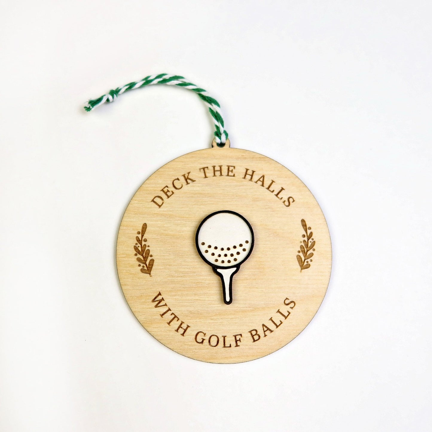Deck the Halls with Golf Balls Ornament - Holiday Ornaments - Moon Rock Prints