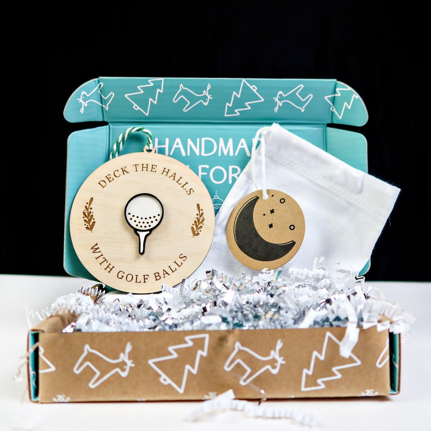 Deck the Halls with Golf Balls Ornament - Holiday Ornaments - Moon Rock Prints