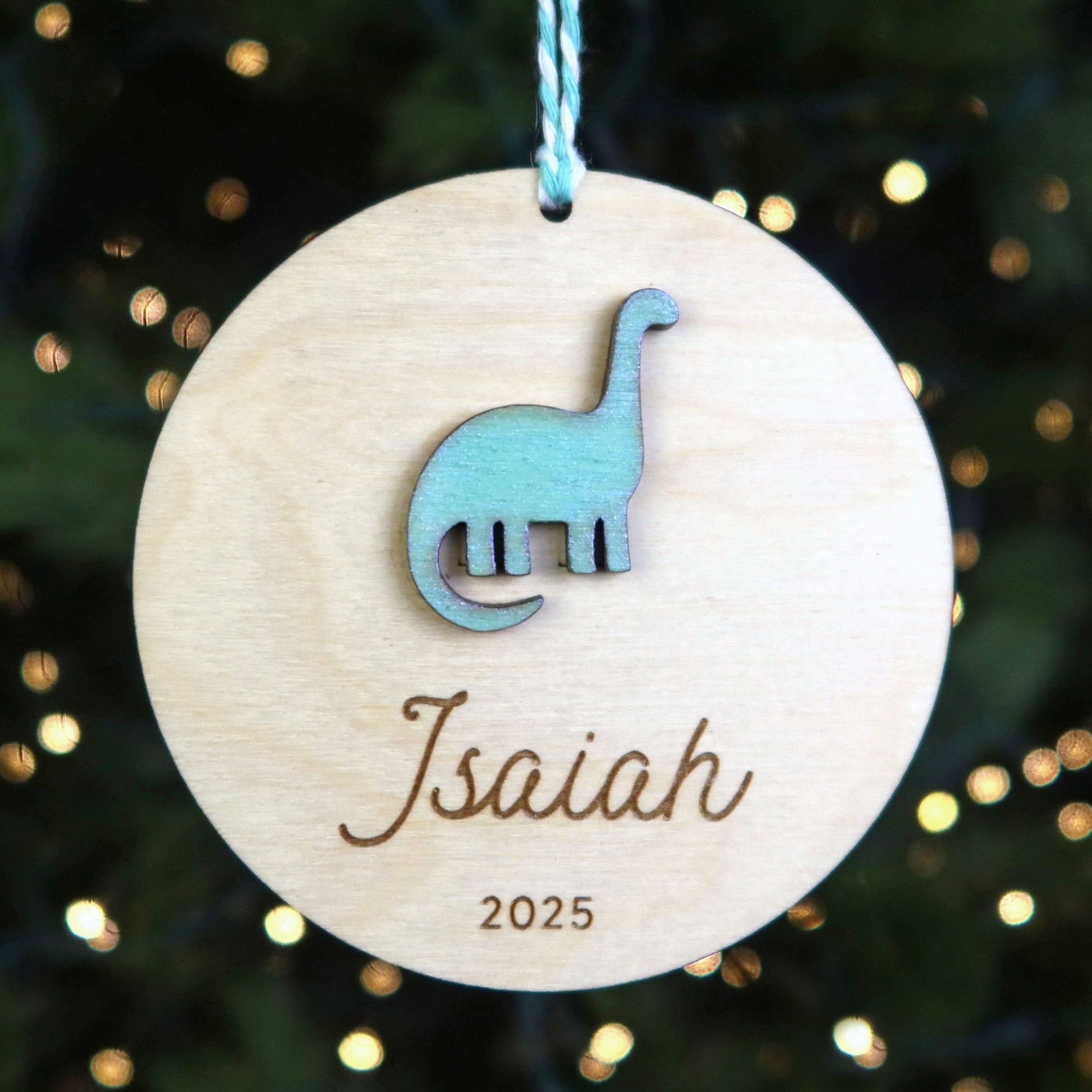Dinosaur Personalized Ornament - Holiday Ornaments - Moon Rock Prints