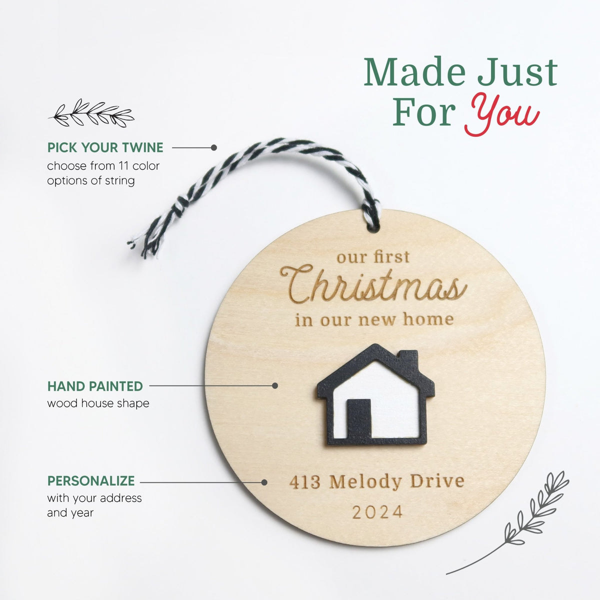 Personalized Ornaments First Christmas In Our New Home Personalized