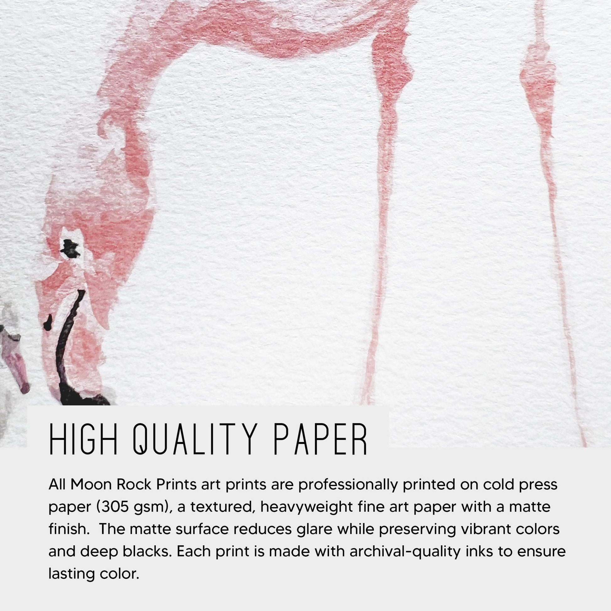 Flamingo Couple Personalized Watercolor Art Print - Art Prints - Moon Rock Prints