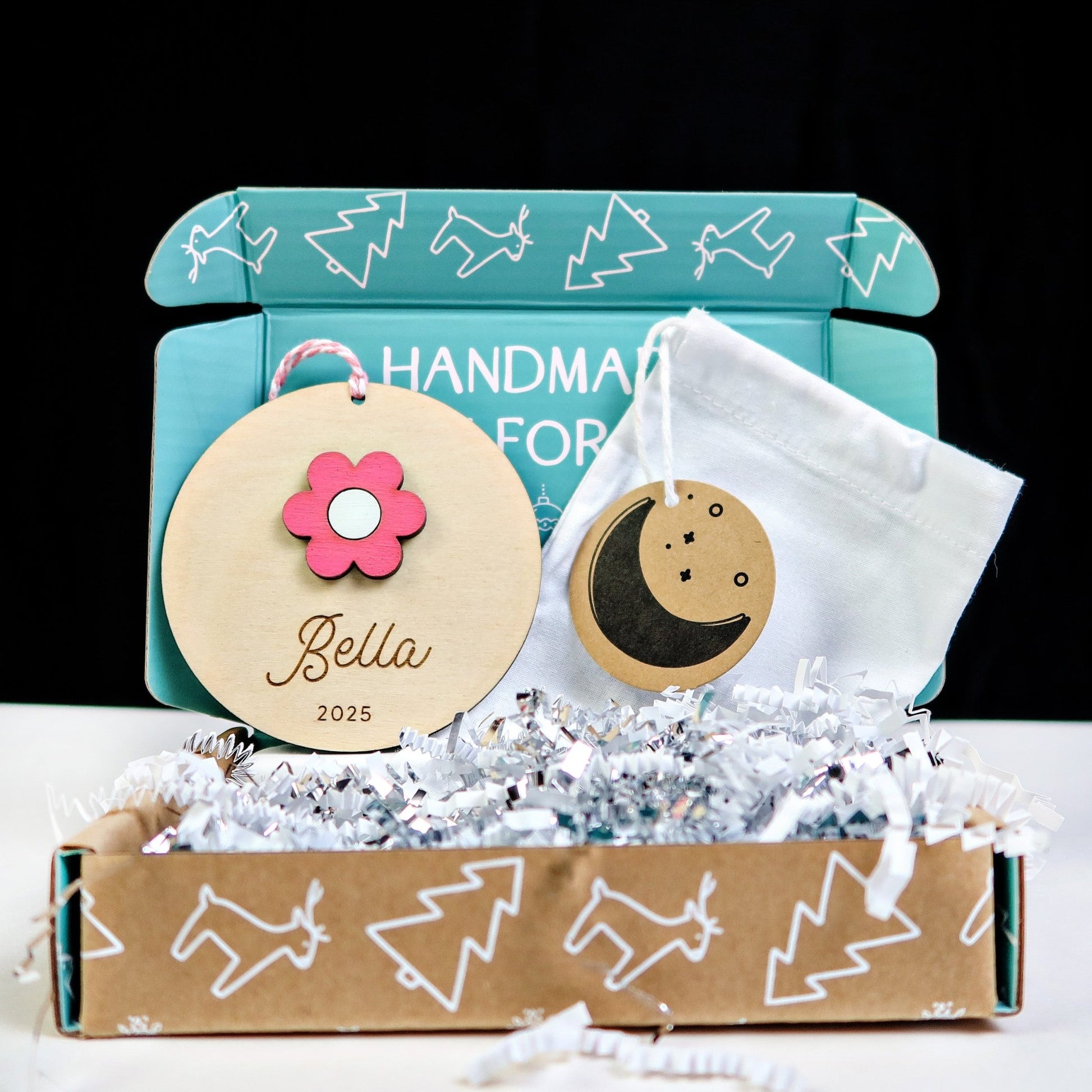 Flower Personalized Ornament - Holiday Ornaments - Moon Rock Prints