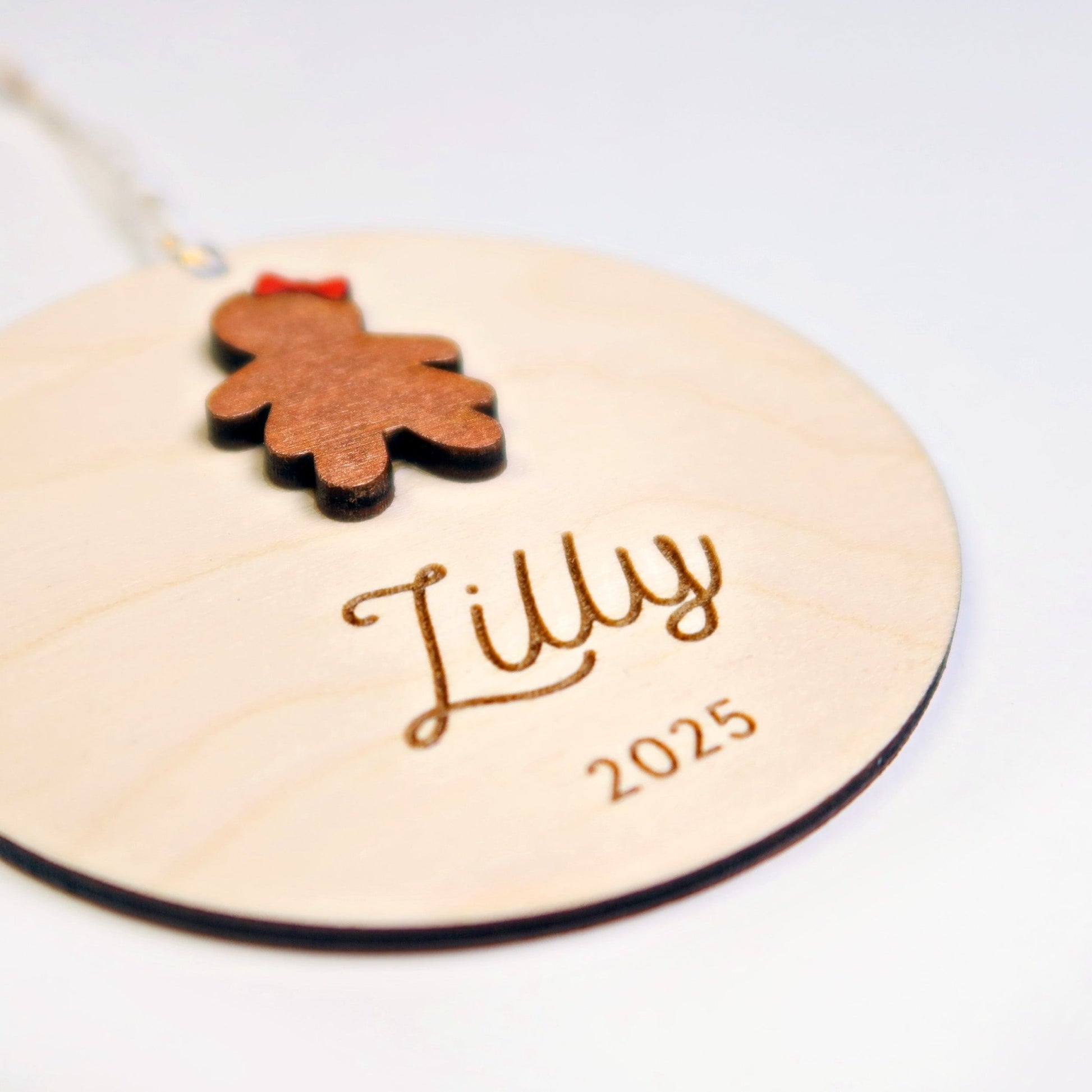 Gingerbread Girl Personalized Ornament - Holiday Ornaments - Moon Rock Prints