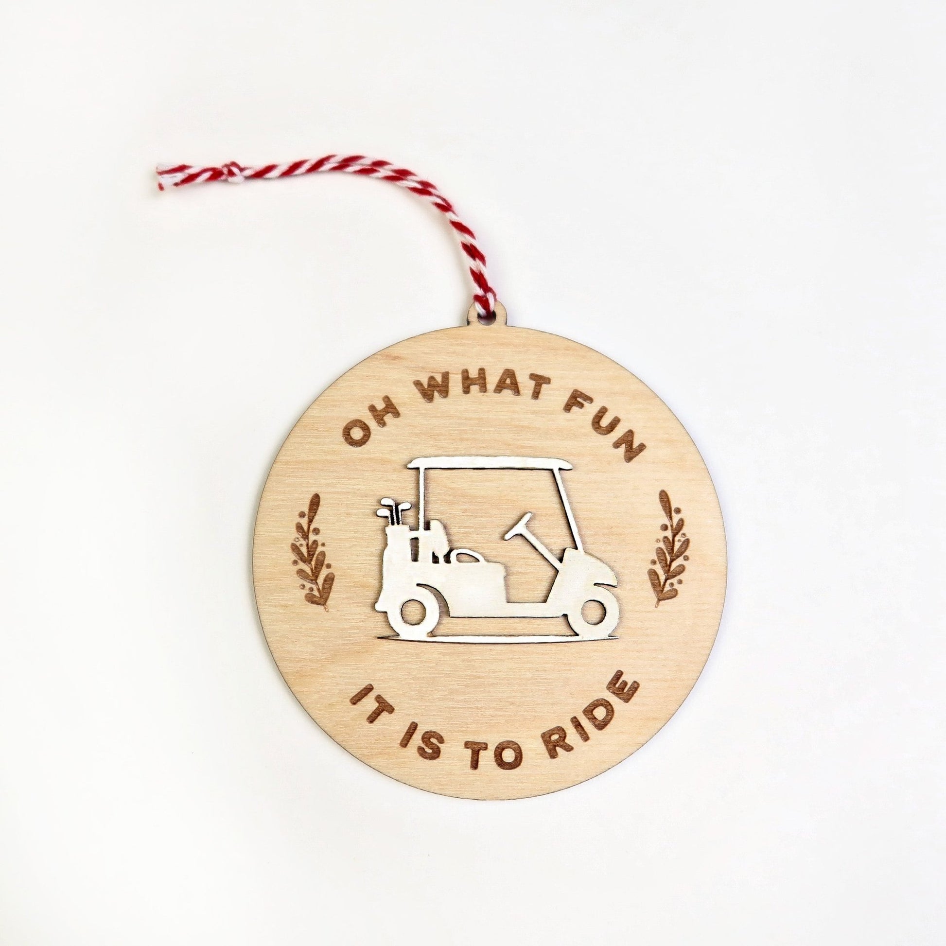 Golf Cart Ornament - Holiday Ornaments - Moon Rock Prints