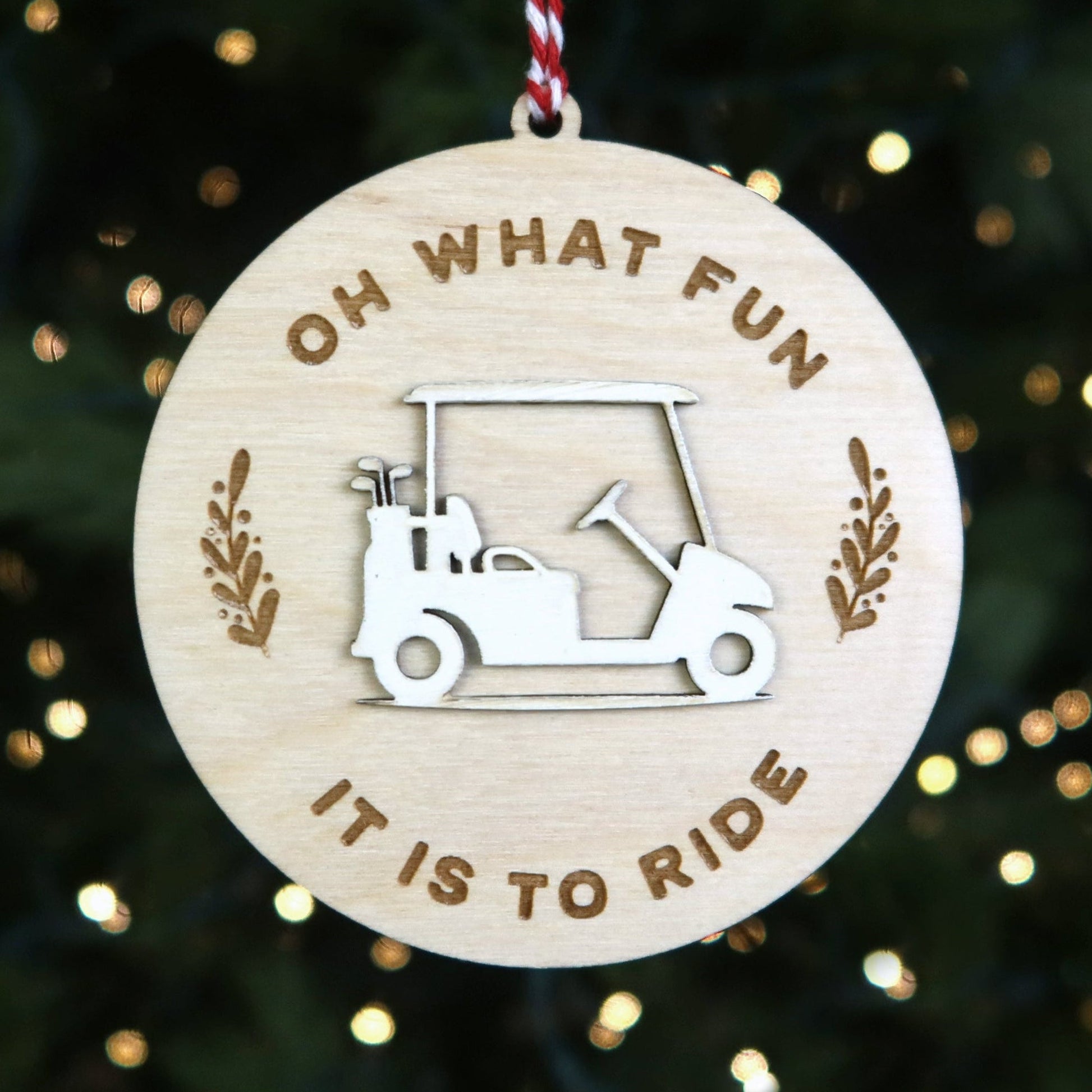 Golf Cart Ornament - Holiday Ornaments - Moon Rock Prints