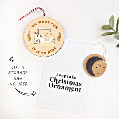 Golf Cart Ornament - Holiday Ornaments - Moon Rock Prints