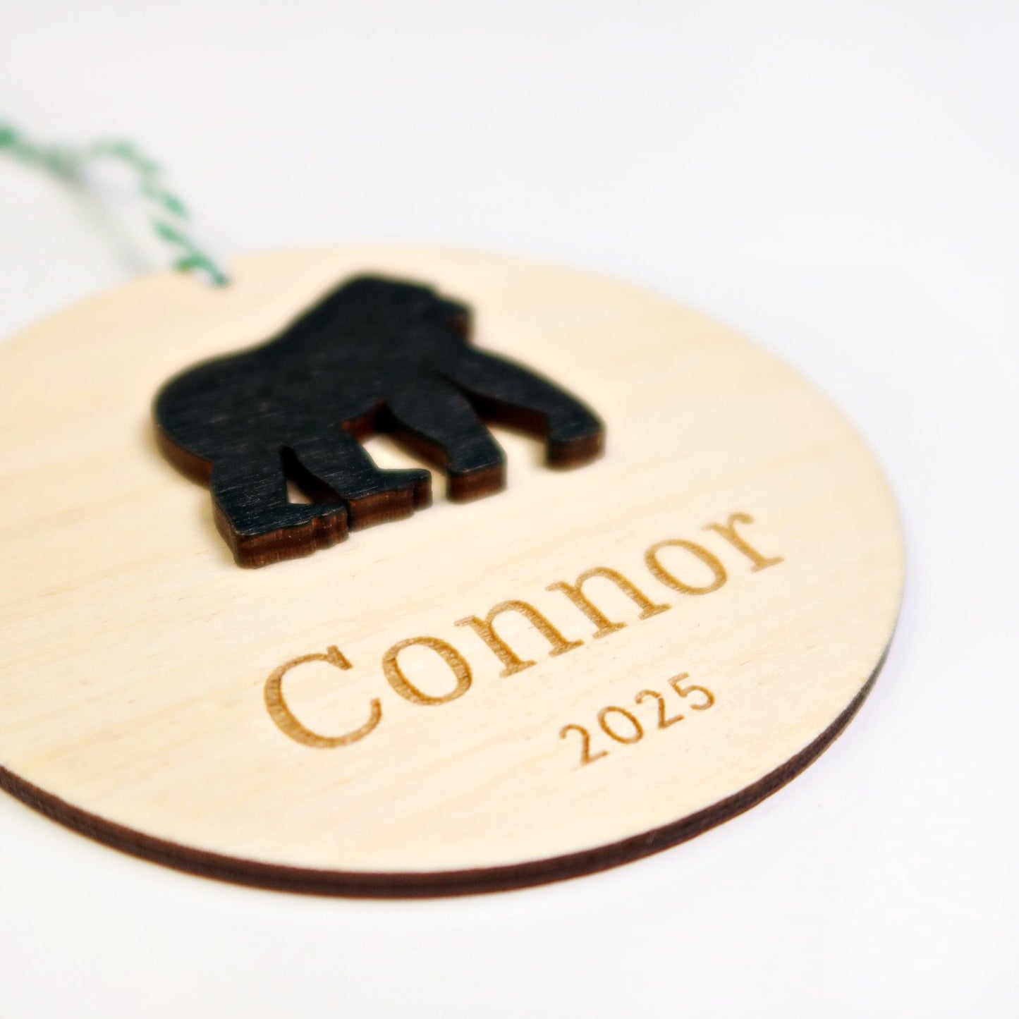 Gorilla Personalized Ornament - Holiday Ornaments - Moon Rock Prints