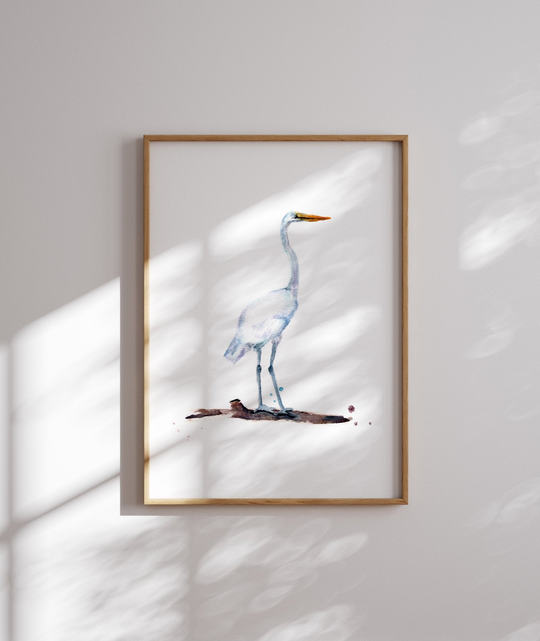 Heron Watercolor Art Print - Art Prints - Moon Rock Prints