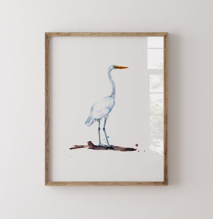 Heron Watercolor Art Print - Art Prints - Moon Rock Prints
