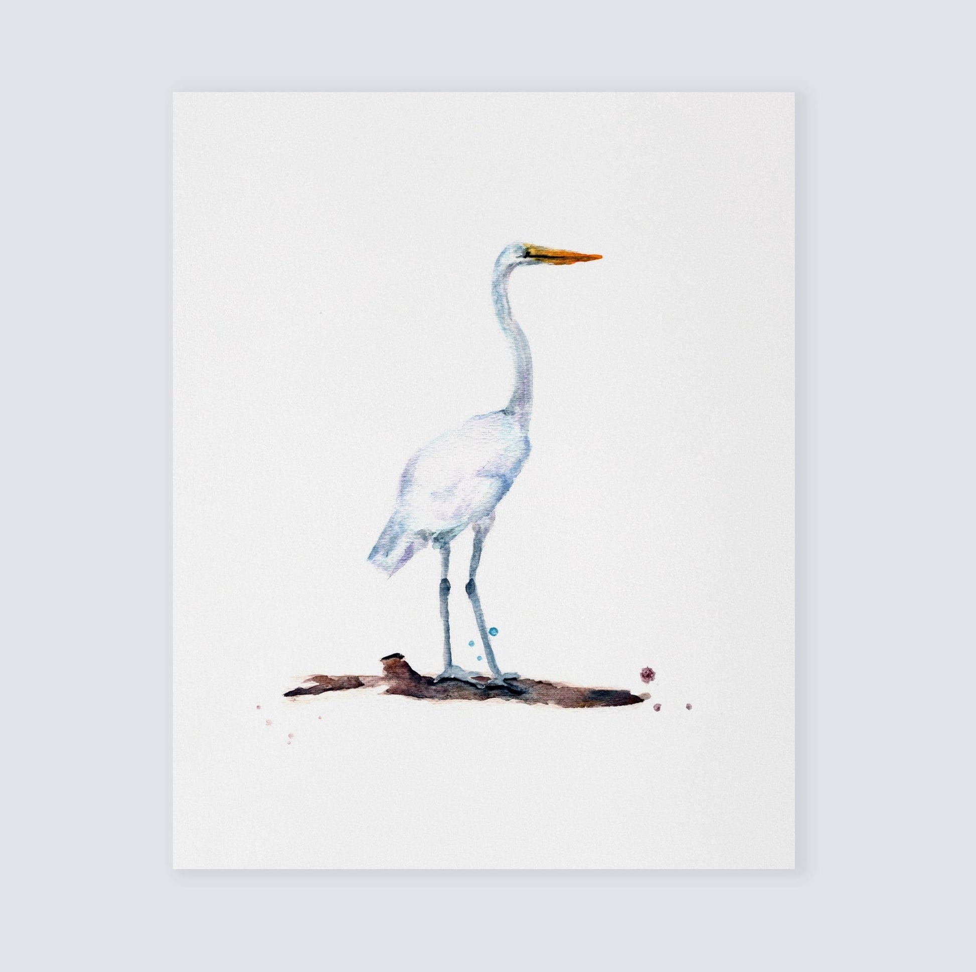 Heron Watercolor Art Print - Art Prints - Moon Rock Prints