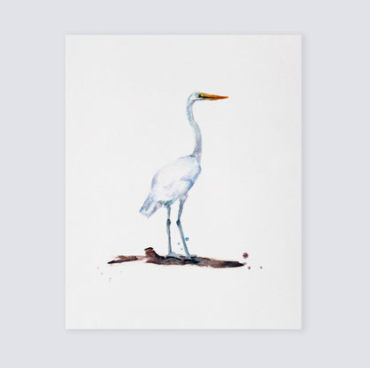 Heron Watercolor Art Print - Art Prints - Moon Rock Prints