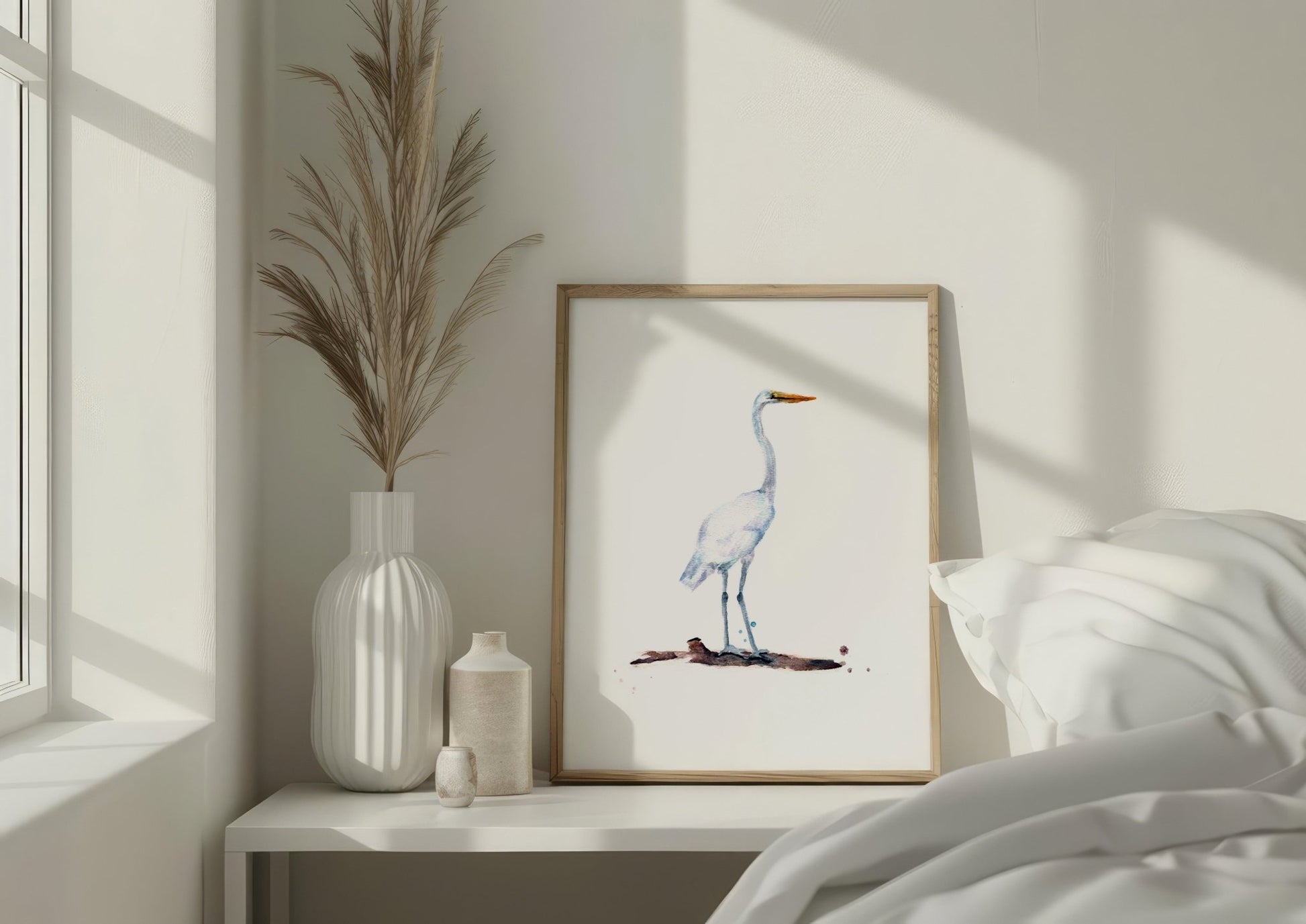 Heron Watercolor Art Print - Art Prints - Moon Rock Prints