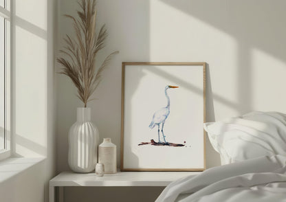 Heron Watercolor Art Print - Art Prints - Moon Rock Prints
