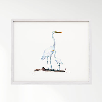 Herons Watercolor Print - Art Prints - Moon Rock Prints