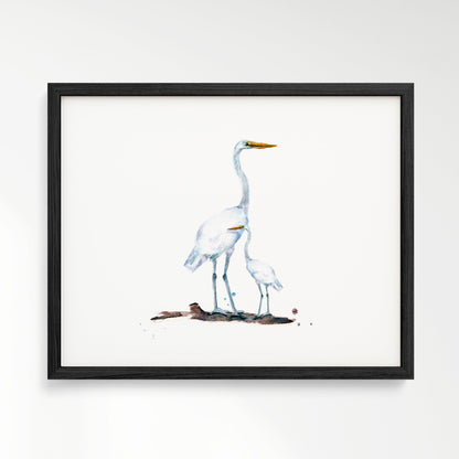 Herons Watercolor Print - Art Prints - Moon Rock Prints